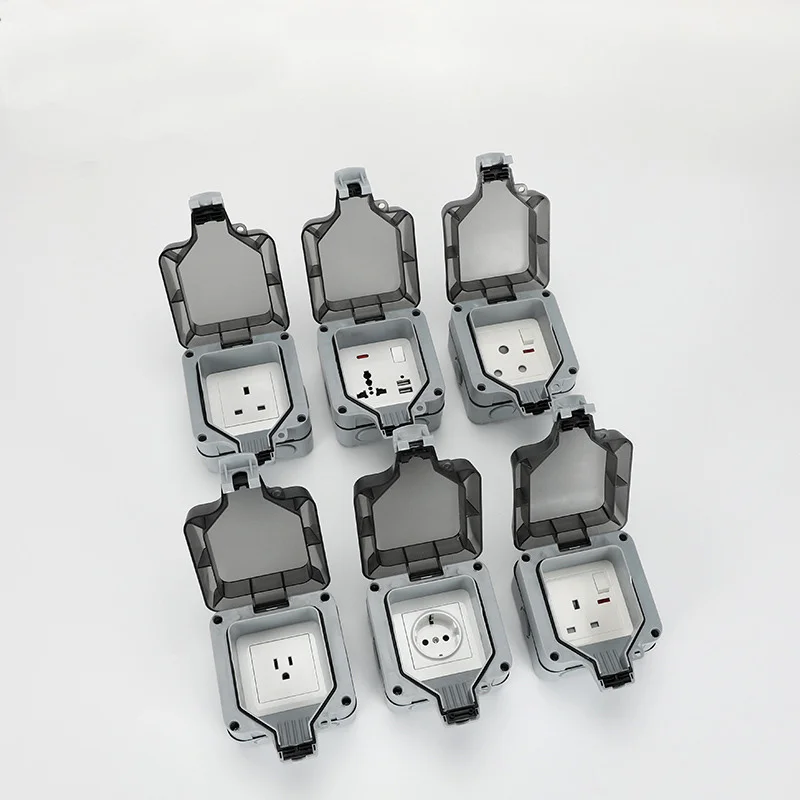 Outdoor Wall Switch Socket Weatherproof Socket IP66 Proof Power Outlet Electrical Power Wall Socket UK British Germany European
Outdoor Wall Switch Socket Weatherproof Socket IP66 Proof Power Outlet Electrical Power Wall Socket UK British Germany European