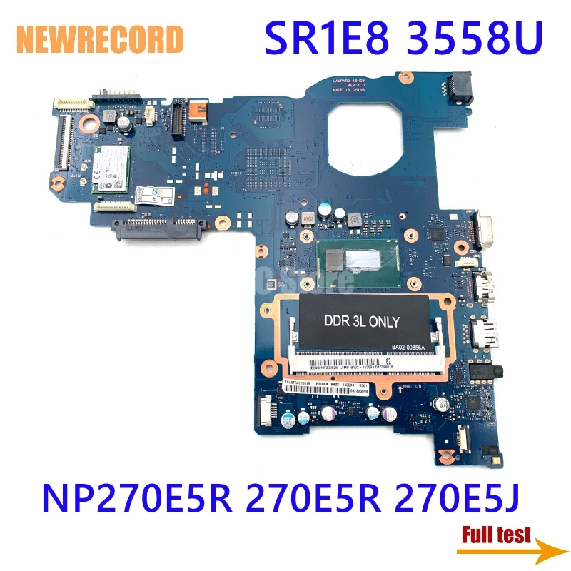 NEWRECORD BA92 14359A 14359B для SAMSUNG NP270E5R 270E5R 270E5J Материнская плата ноутбука SR1E8 3558U DDR3