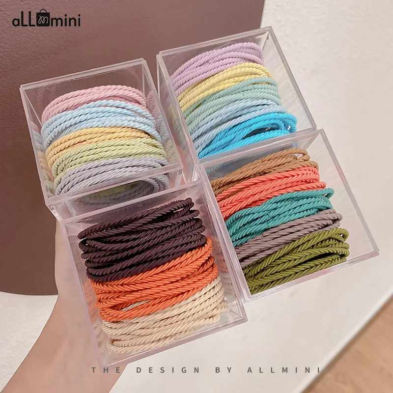 50pcs Girls Solid Color Twist Rubber Band Ponytail Holder Gum Headwear Elastic Hair Bands Korean Girl Hair Accessories Ornaments
50pcs Girls Solid Color Twist Rubber Band Ponytail Holder Gum Headwear Elastic Hair Bands Korean Girl Hair Accessories Ornaments