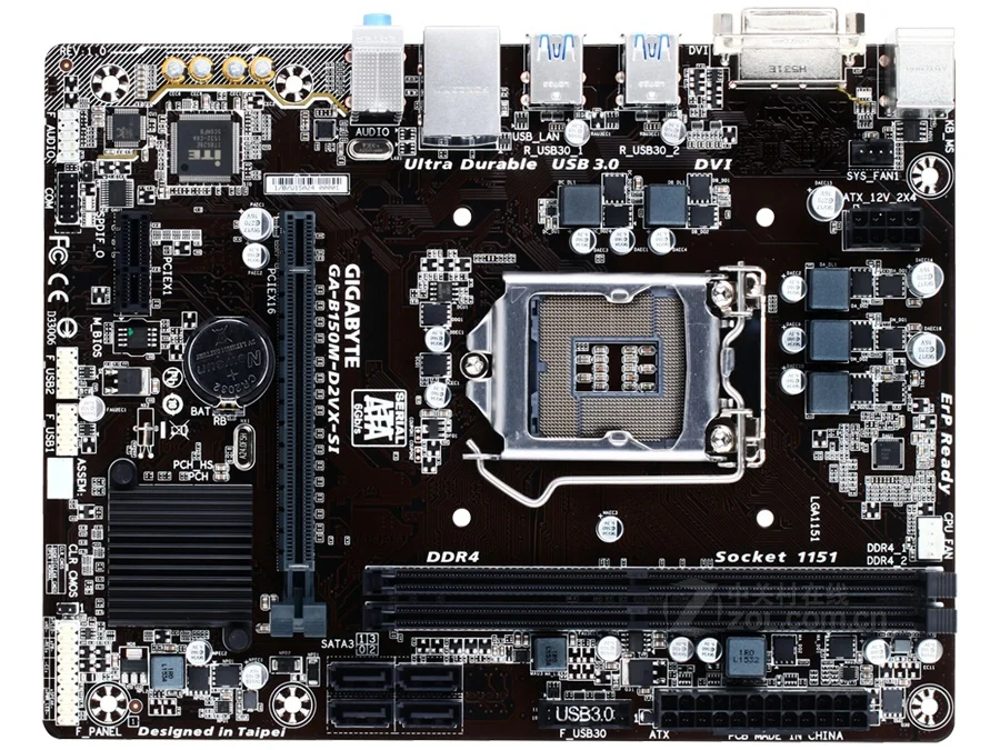Оригинальная материнская плата gigabytA некоторые 1151 ddr4 2133 МГц основная с usb3.0 32g b150 d3v