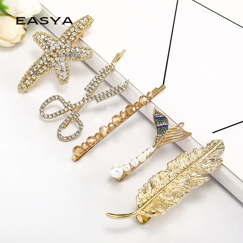 1set Flash Rhinestone Combination Hairpins Alloy Star Fish Leaves Hair Clip Pin Headwear Jewelry Accessories Hair Ornament
1set Flash Rhinestone Combination Hairpins Alloy Star Fish Leaves Hair Clip Pin Headwear Jewelry Accessories Hair Ornament