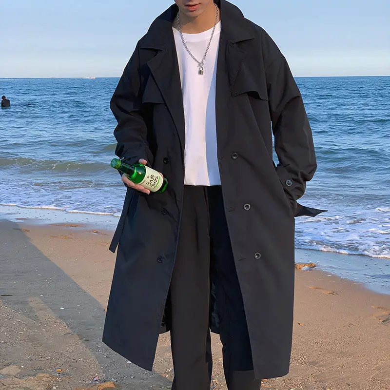 Korean Style Trench Coat Men's Fashion Casual Oversize Long Coat Men Streetwear Loose Windbreaker Jacket Mens Overcoat M-2XL
Korean Style Trench Coat Men's Fashion Casual Oversize Long Coat Men Streetwear Loose Windbreaker Jacket Mens Overcoat M-2XL