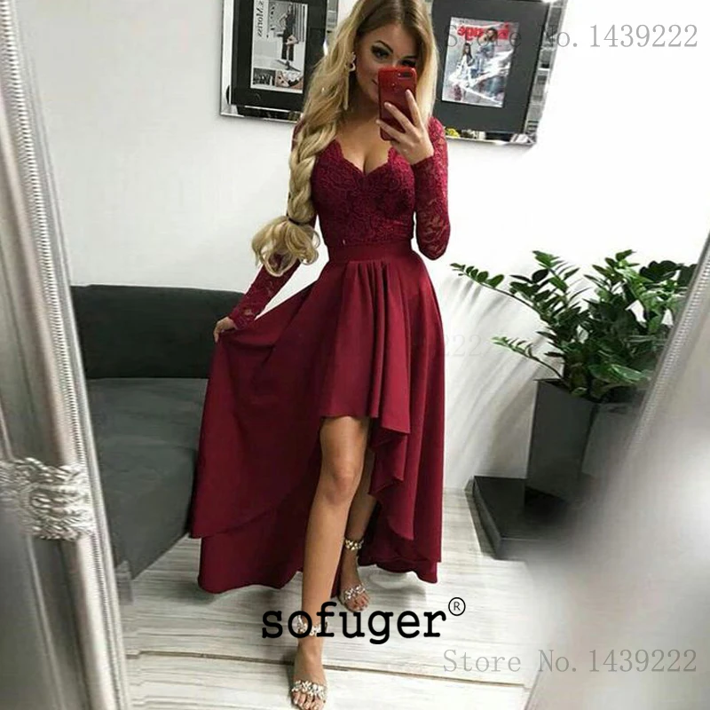 Simple Burgundy Girl Satin V Neck Evening Dresses Prom High Low Long Arabic Special Occasion Robe De Soiree Plus
Simple Burgundy Girl Satin V Neck Evening Dresses Prom High Low Long Arabic Special Occasion Robe De Soiree Plus
