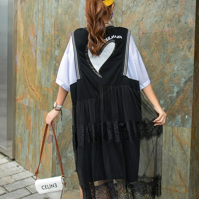 QING MO 2021 Summer New Women Clothing Mesh Stitching T-shirt Dress Heavy Industry Sequin Dress TT107Q
QING MO 2021 Summer New Women Clothing Mesh Stitching T-shirt Dress Heavy Industry Sequin Dress TT107Q