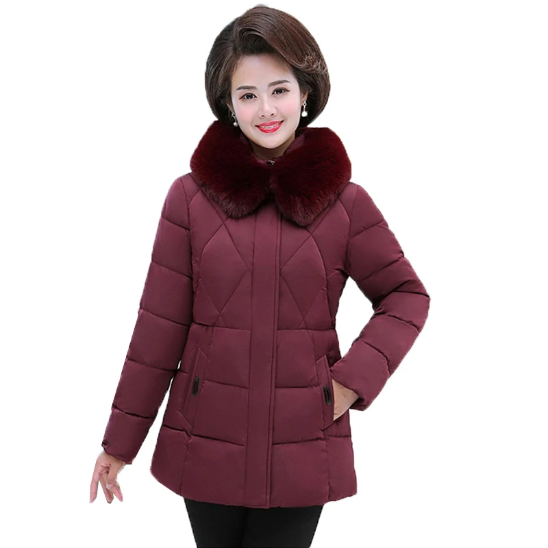 Parkas Winter Jacket Middle-aged and Elderly Women's Jackets Hooded Large Size 5XL Down Cotton Parker Coats Snow Cotton Padded
Parkas Winter Jacket Middle-aged and Elderly Women's Jackets Hooded Large Size 5XL Down Cotton Parker Coats Snow Cotton Padded