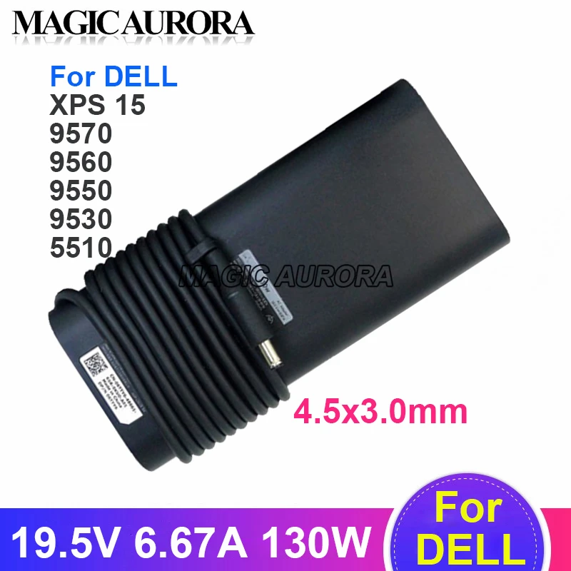 Original For DELL XPS 15 9570 9560 9550 9530 5510 19.5V 6.67A 130W AC Adapter Laptop Charger 4.5x3.0mm
Original For DELL XPS 15 9570 9560 9550 9530 5510 19.5V 6.67A 130W AC Adapter Laptop Charger 4.5x3.0mm