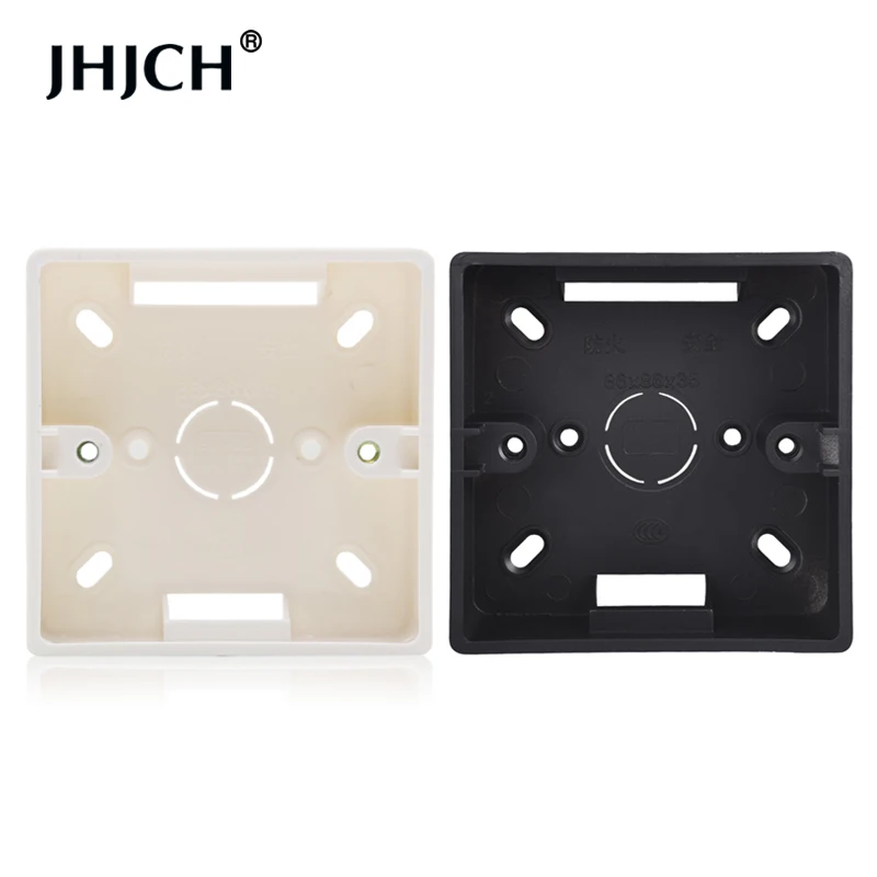 JHJCH Wall switch socket junction box, external installation box, black and white 86mm*86mm*35mm
JHJCH Wall switch socket junction box, external installation box, black and white 86mm*86mm*35mm