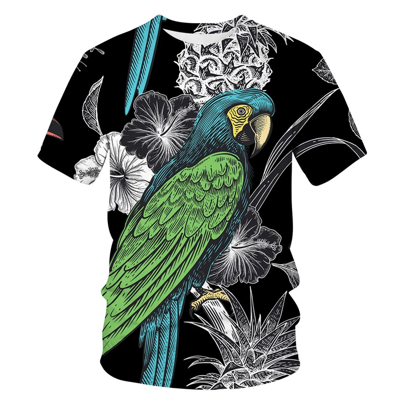 2021 New Summer 3D Parrot Funny Retro Print T-Shirt Cool Fashion hot Men/Female Round Neck Trendy Shirts Streetwear Men clothing
2021 New Summer 3D Parrot Funny Retro Print T-Shirt Cool Fashion hot Men/Female Round Neck Trendy Shirts Streetwear Men clothing