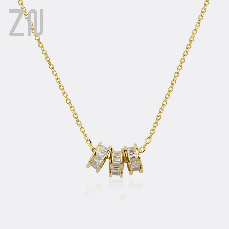 ZN Creative Accessories Fashion Jewelry Gifts Trendy Round Three Rings Inlaid Rhinestones Design Pendant Necklaces for Women
ZN Creative Accessories Fashion Jewelry Gifts Trendy Round Three Rings Inlaid Rhinestones Design Pendant Necklaces for Women