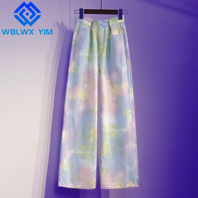Plus size 5XL Jeans Women Fashion Tie dye Pocket High Waist Jeans Loose Casual Denim Straight Pants Washed Jeans Trousers Female
Plus size 5XL Jeans Women Fashion Tie dye Pocket High Waist Jeans Loose Casual Denim Straight Pants Washed Jeans Trousers Female