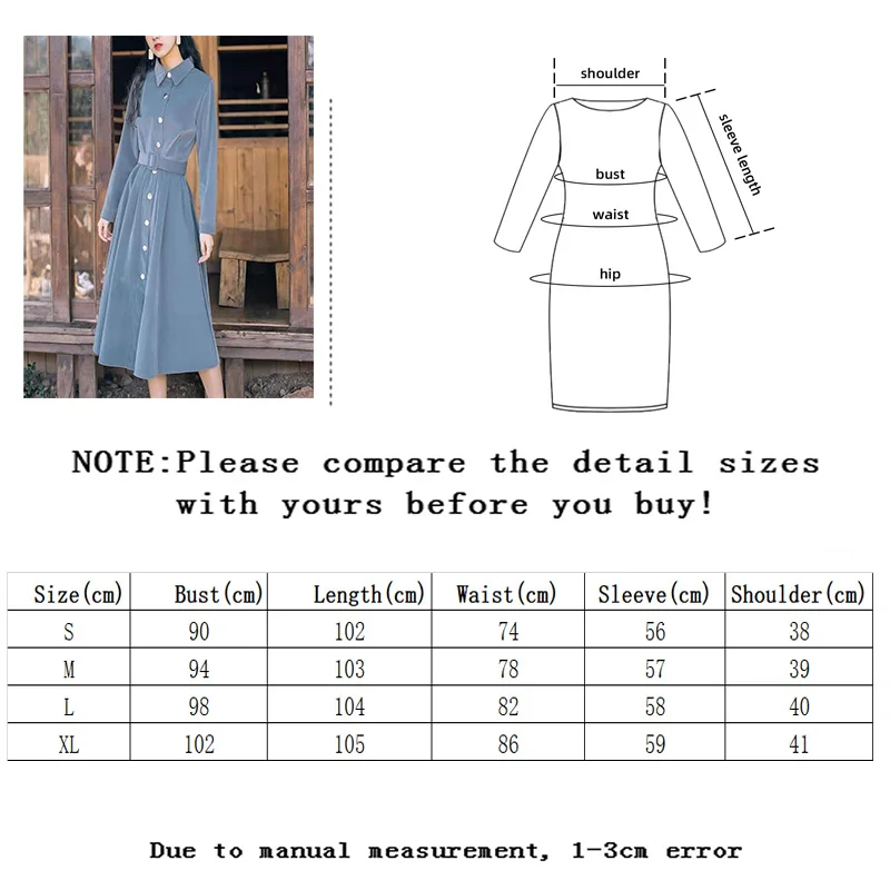 Vangull Corduroy Waist Slim Solid Single-Breasted A-Line Dress Goddess Fan Temperament Retro Gentle Office Lady Dress With Belt
Vangull Corduroy Waist Slim Solid Single-Breasted A-Line Dress Goddess Fan Temperament Retro Gentle Office Lady Dress With Belt