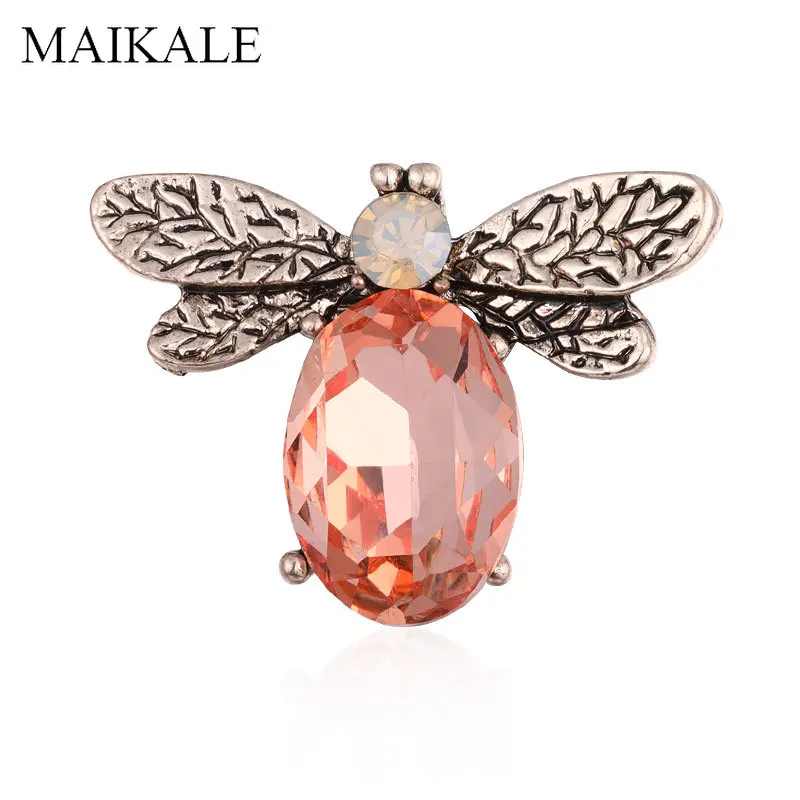 MAIKALE Big Crystal Beads Honey Bee Brooch Pins Moth Broche Rhinestone Insect Brooches for Women Girl Vintage Alloy Accessories
MAIKALE Big Crystal Beads Honey Bee Brooch Pins Moth Broche Rhinestone Insect Brooches for Women Girl Vintage Alloy Accessories
