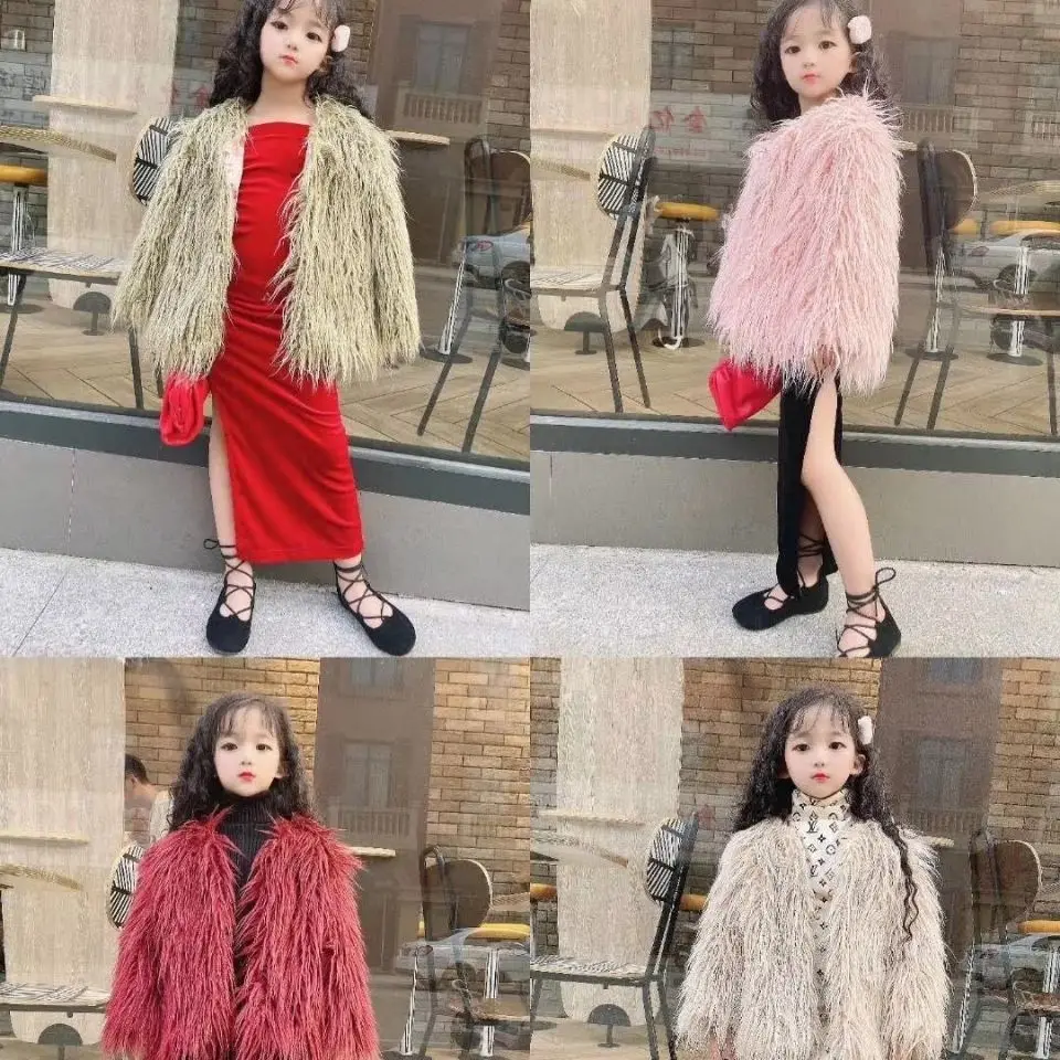Fall Winter Girls Faux Fur Coat Long Sleeve Warm Fur Jacket V-neck Children Fur Overcoat Girl Raccoon Fur Coats Outerwear
Fall Winter Girls Faux Fur Coat Long Sleeve Warm Fur Jacket V-neck Children Fur Overcoat Girl Raccoon Fur Coats Outerwear