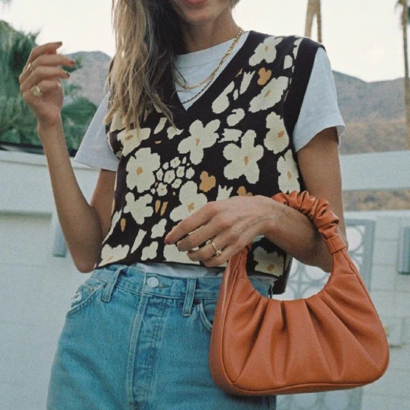 Waatfaak Loose V Neck Vintage Sweater Vest Women Floral Printed Sweater Vest Brown Y2K 90S Knit Crop Top Cute Autumn Harajuku
Waatfaak Loose V Neck Vintage Sweater Vest Women Floral Printed Sweater Vest Brown Y2K 90S Knit Crop Top Cute Autumn Harajuku