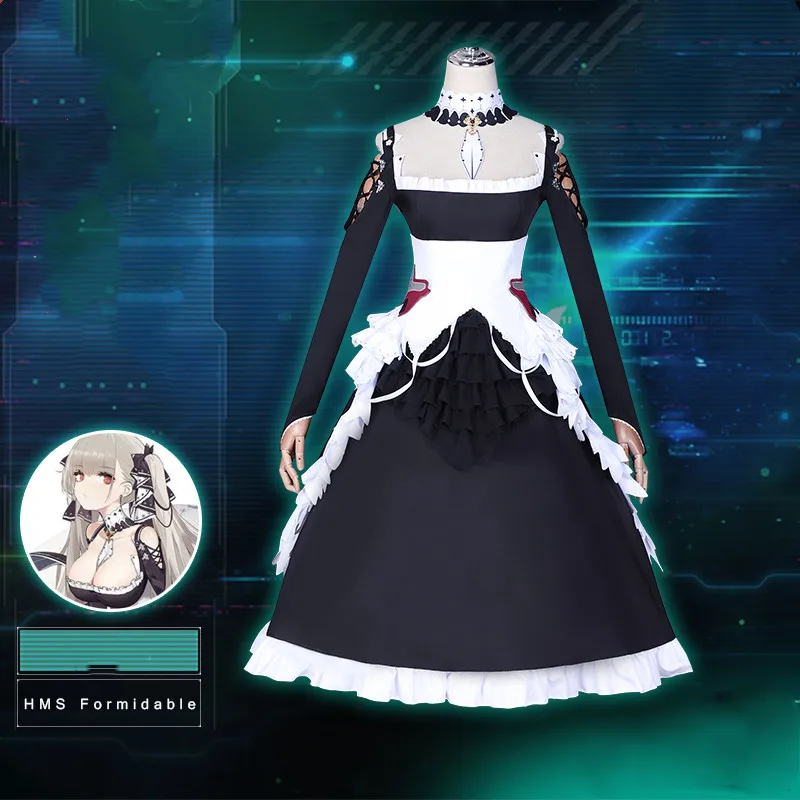 Azur Lane коллекция Грозный карнавальный костюм женский фартук горничной платье