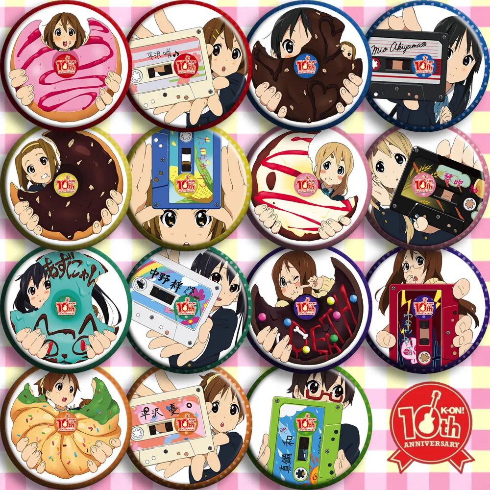 

Brdwn K-ON! Hirasawa Yui Akiyama Mio Tainaka Ritsu Kotobuki Tsumugi Nakano Azusa Manabe Nodoka Hirasawa Ui Cosplay Badge #B