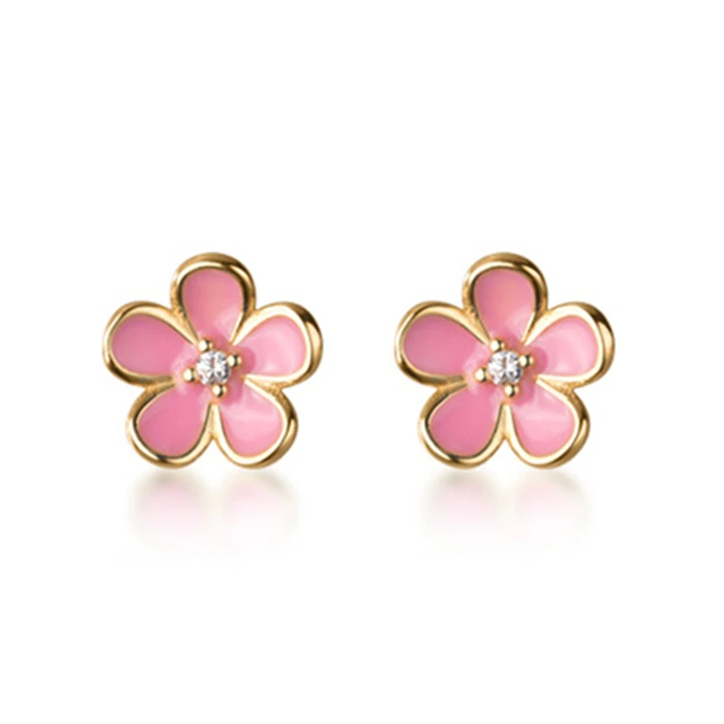 TOYOOSKY 100% 925 Sterling Silver Earrings for Women Enamel Pink Daisy Cherry Blossom Flower Stud Earring Fine Jewelry
TOYOOSKY 100% 925 Sterling Silver Earrings for Women Enamel Pink Daisy Cherry Blossom Flower Stud Earring Fine Jewelry