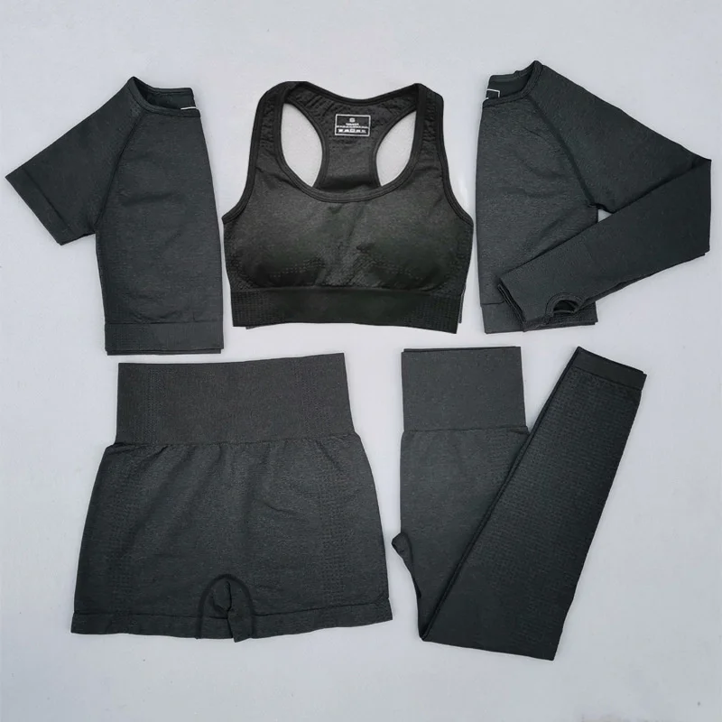 2021 New Women Yoga Sets 2/3/5pcs Seamless Long Sleeve Crop Top High Waist Gym Fitness Leggings Workout Sportswear Sport Suit
2021 New Women Yoga Sets 2/3/5pcs Seamless Long Sleeve Crop Top High Waist Gym Fitness Leggings Workout Sportswear Sport Suit