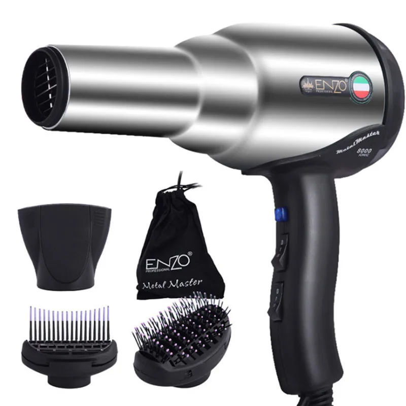 8000W Metal Body Salon Professional Hair Dryer Volumizer Negative Ion Blow Dryer Brush Hot/Cold With Air Collecting Nozzle 
8000W Metal Body Salon Professional Hair Dryer Volumizer Negative Ion Blow Dryer Brush Hot/Cold With Air Collecting Nozzle