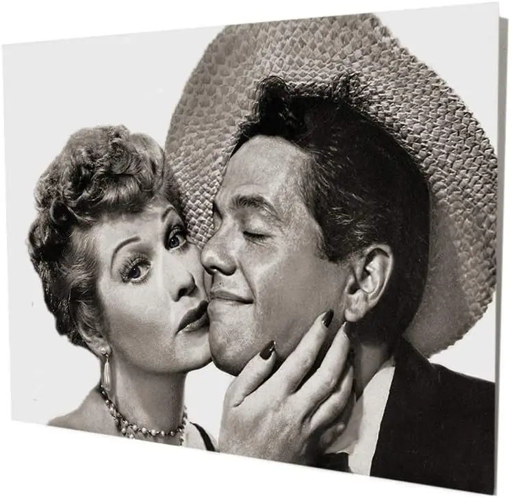 Brotherhood I Love Lucy Kissing Portrait Black and White Vintage Reproduction Vintage Style Metal Signs Meta
Brotherhood I Love Lucy Kissing Portrait Black and White Vintage Reproduction Vintage Style Metal Signs Meta