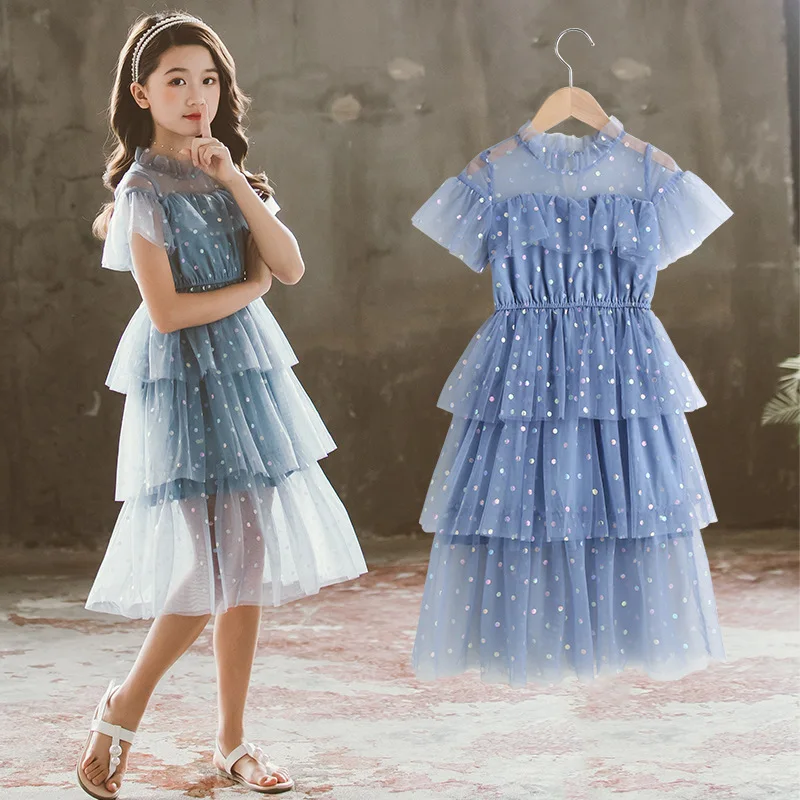 Teen Girls Layered Dress Blue Pink Mesh Daisy Kids Princess Dresses for Girls Clothes 2021 Summer Kids Costume 10 12 14 Years
Teen Girls Layered Dress Blue Pink Mesh Daisy Kids Princess Dresses for Girls Clothes 2021 Summer Kids Costume 10 12 14 Years