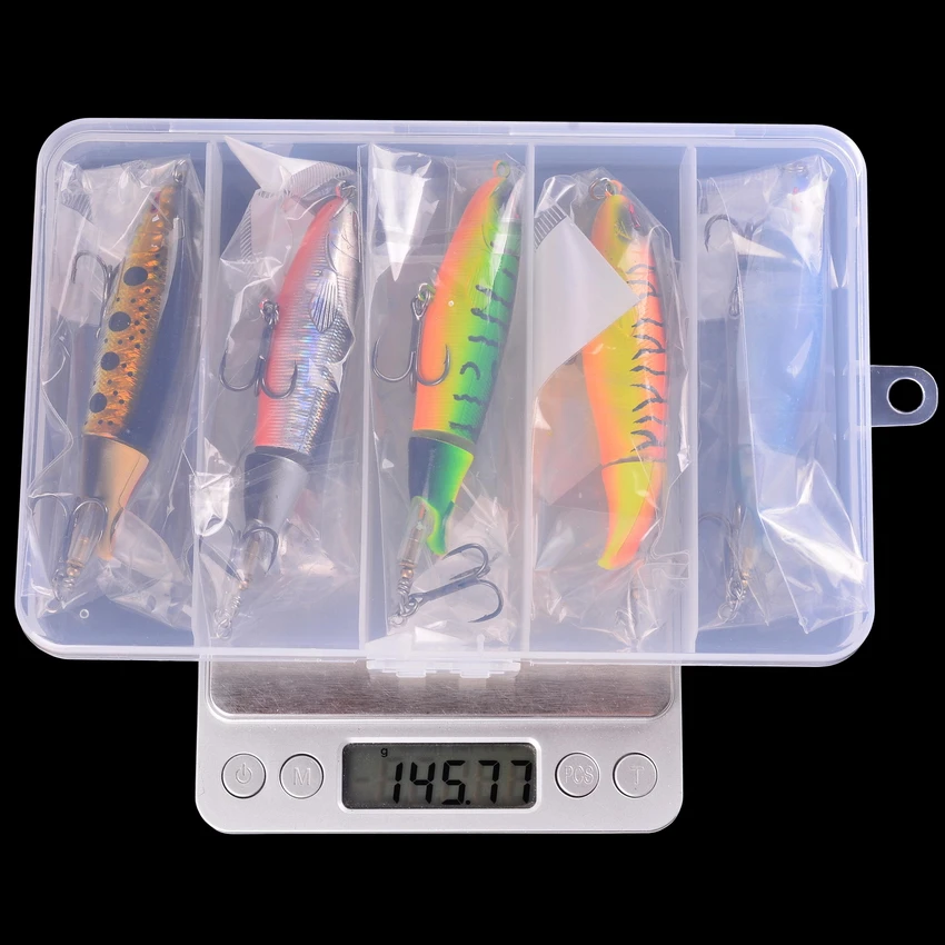 5PCS Whopper Plopper Bait 10cm 13g Topwater Fishing Lure Set Floating Pencil Popper Hard Bait Wobbler Rotating Tail with Box
5PCS Whopper Plopper Bait 10cm 13g Topwater Fishing Lure Set Floating Pencil Popper Hard Bait Wobbler Rotating Tail with Box