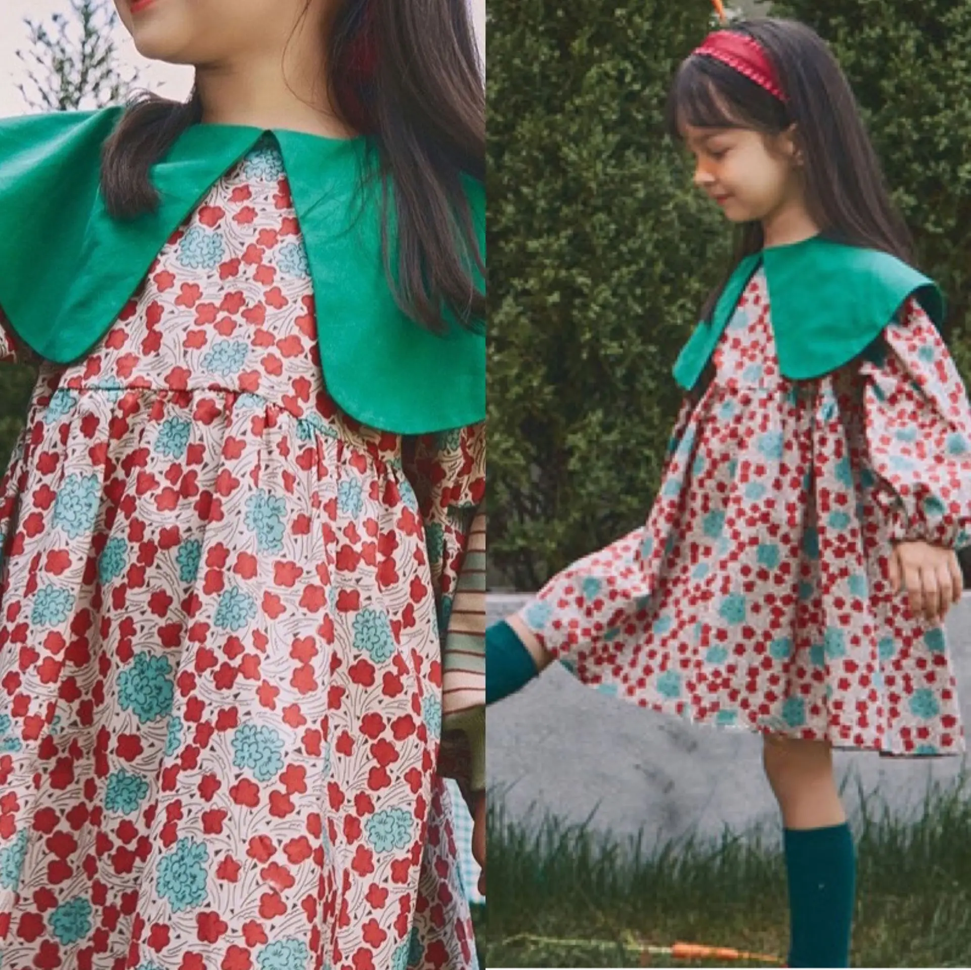 Girls' Big Lapel Flower Dress Korean Version of Autumn Doll Skirt Princess Dress for Children
Girls' Big Lapel Flower Dress Korean Version of Autumn Doll Skirt Princess Dress for Children