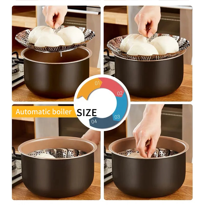 Folding Dish Steam Stainless Steel Food Basket Mesh Vegetable Fruit Vapor Cooker Lotus Steamer Steaming Rack Kitchen Tool Gadget
Folding Dish Steam Stainless Steel Food Basket Mesh Vegetable Fruit Vapor Cooker Lotus Steamer Steaming Rack Kitchen Tool Gadget