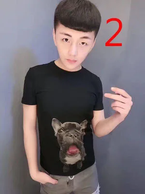 Net red same paragraph short-sleeved men's slim trend half-sleeved dog head t-shirt
Net red same paragraph short-sleeved men's slim trend half-sleeved dog head t-shirt