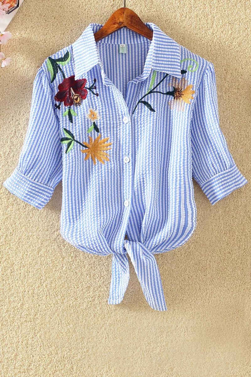 Houthion New Style Short-sleeved Women's Blouse Fashion Blouses Casual Summer Korean Shirt Striped Top Lapel Slim Comfortable
Houthion New Style Short-sleeved Women's Blouse Fashion Blouses Casual Summer Korean Shirt Striped Top Lapel Slim Comfortable