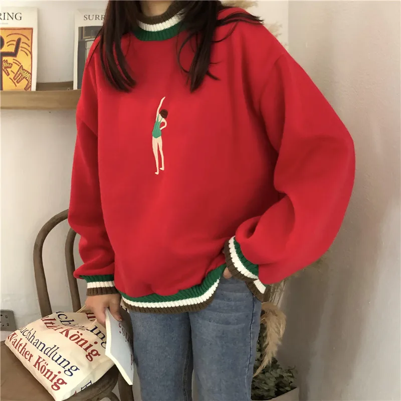 3 Colors New Autumn Harajuku Casual Women Sweatshirt Loose Kawaii Embroidered Sweatshirts Female Thickened Plus Velvet Pullover
3 Colors New Autumn Harajuku Casual Women Sweatshirt Loose Kawaii Embroidered Sweatshirts Female Thickened Plus Velvet Pullover