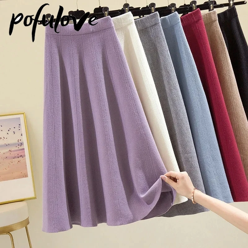 Skirts Womens Mid-length Knitted Skirt A-line Trending Black Skirt Autumn and Winter Faldas Gothic Medieval Skirts Solid Fashion
Skirts Womens Mid-length Knitted Skirt A-line Trending Black Skirt Autumn and Winter Faldas Gothic Medieval Skirts Solid Fashion