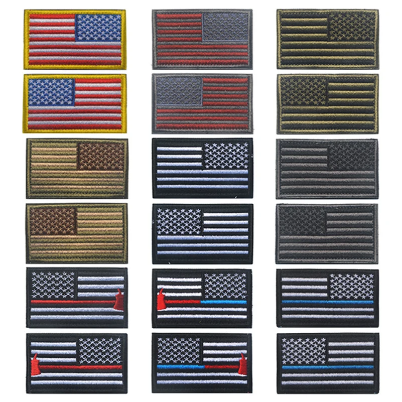 American Flag Embroidery Patch USA left and Right Army Tactical Military America Thin Blue Line Flag Armband Badges emblem Patch
American Flag Embroidery Patch USA left and Right Army Tactical Military America Thin Blue Line Flag Armband Badges emblem Patch