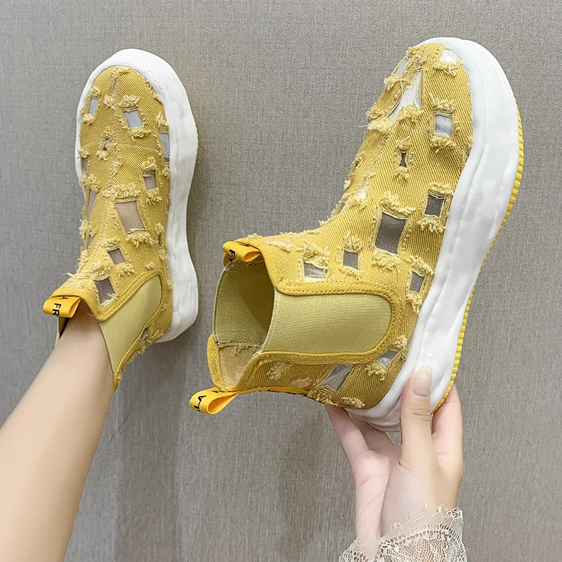 High-top Breathable Canvas Shoes Women's2021Summer and Autumn New Fashion Hollow Flat Shoes Street Casual Platform Women's Shoes
High-top Breathable Canvas Shoes Women's2021Summer and Autumn New Fashion Hollow Flat Shoes Street Casual Platform Women's Shoes