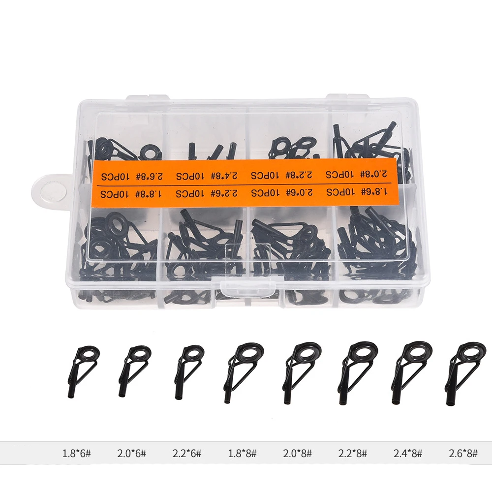 80Pieces Fishing Rod Guide Set Top Guides Stainless Steel Eyes Ceramic Ring Raft Tips Repair Kit Fishing Accessories Repair Tool
80Pieces Fishing Rod Guide Set Top Guides Stainless Steel Eyes Ceramic Ring Raft Tips Repair Kit Fishing Accessories Repair Tool