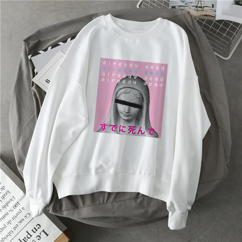 Новинка 2018, модные женские пуловеры vaporwave tumblr, пуловеры в эстетике, коллекция, Повседневная Толстовка с круглым вырезом и принтом Давида в ст... 
Новинка 2018, модные женские пуловеры vaporwave tumblr, пуловеры в эстетике, коллекция, Повседневная Толстовка с круглым вырезом и принтом Давида в ст...