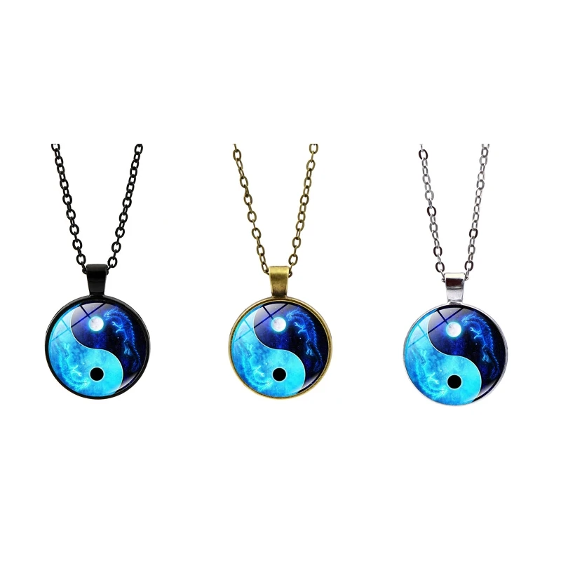 Yin Yang Glass Pendant Necklace Tai Chi Necklace Time Stone Necklace 45cm Cool Cabochon Pendant Dragon Pattern
Yin Yang Glass Pendant Necklace Tai Chi Necklace Time Stone Necklace 45cm Cool Cabochon Pendant Dragon Pattern
