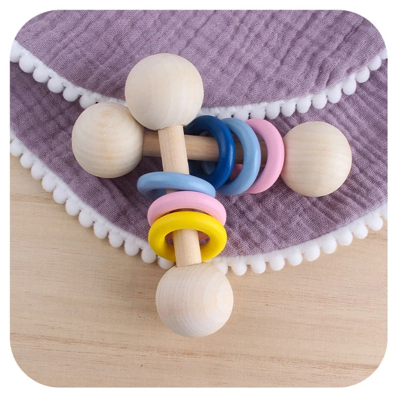 4PCS Baby Teether Wooden Rattle Wood Teething Ring Gym Montessori Stroller Toy
4PCS Baby Teether Wooden Rattle Wood Teething Ring Gym Montessori Stroller Toy