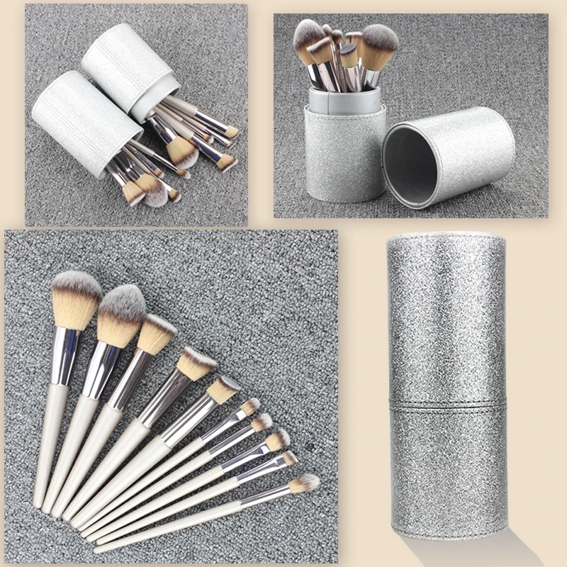 Brand 10 Pcs Conical Handle Profession Makeup Brush Starry sky Silver Barrel Set Nylon Wooden Handle Cosmetic Make up Tool
Brand 10 Pcs Conical Handle Profession Makeup Brush Starry sky Silver Barrel Set Nylon Wooden Handle Cosmetic Make up Tool