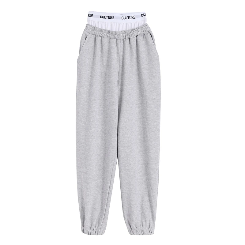 New autumn and winter 2020, women's Hong Kong style plain casual pants, loose sports pants, high waist, letter embroidery trend
New autumn and winter 2020, women's Hong Kong style plain casual pants, loose sports pants, high waist, letter embroidery trend