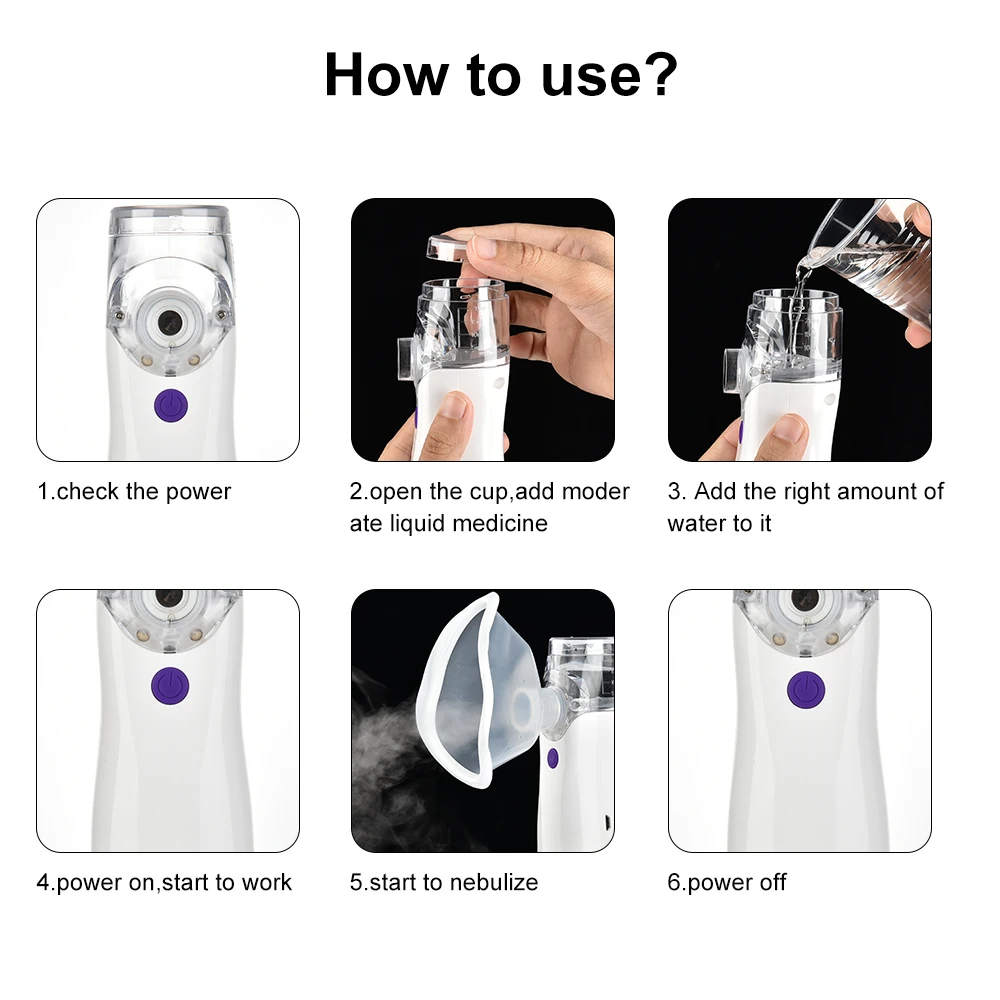 Portable Health Care Medical Equipment Handheld Ultrasonic Mist Inhale Nebulizer Silent Mute Asthma Inhaler Atomizer
Portable Health Care Medical Equipment Handheld Ultrasonic Mist Inhale Nebulizer Silent Mute Asthma Inhaler Atomizer