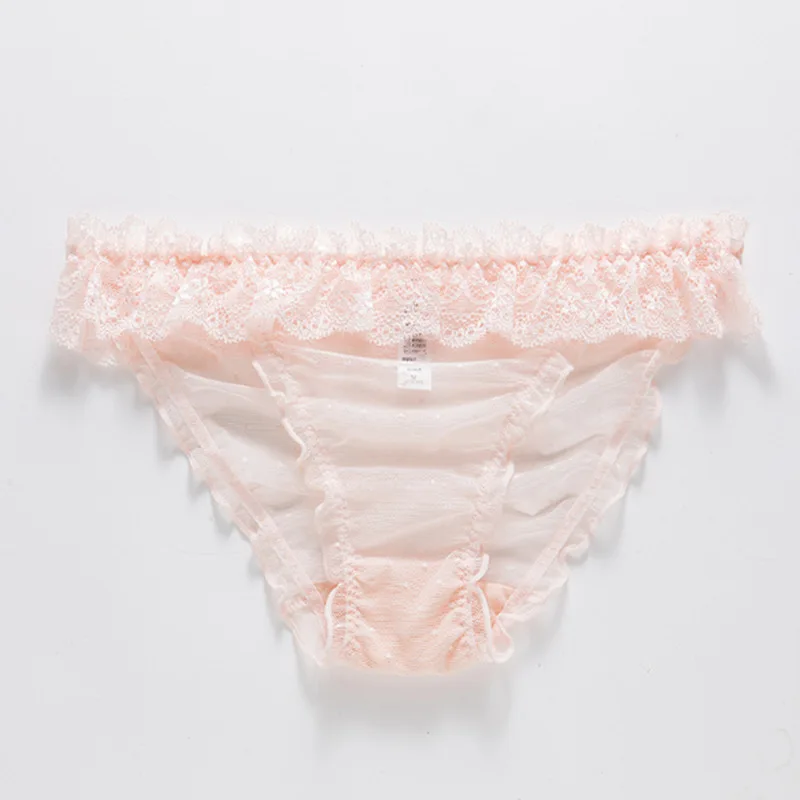 CHOZHU Fully Transparent Ruffled Lace Women's Underwear Sweet Dots Mesh Kawaii Sexy Lingerie Breathable Female Panties Briefs
CHOZHU Fully Transparent Ruffled Lace Women's Underwear Sweet Dots Mesh Kawaii Sexy Lingerie Breathable Female Panties Briefs