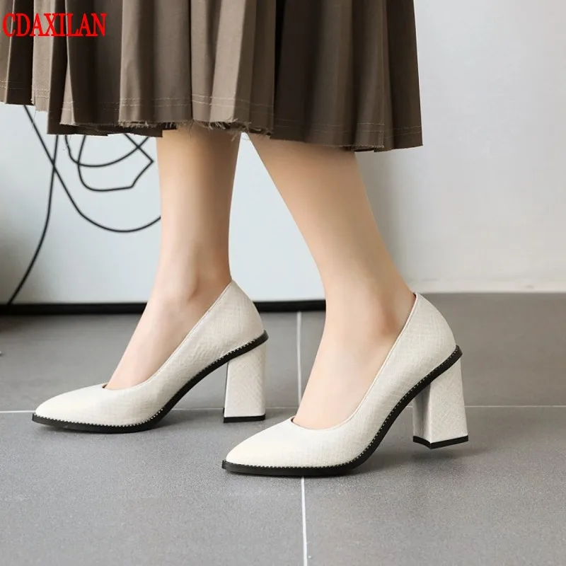 CDAXIALN new arrival pumps women PU leather pointed toe high heels square heels shallow shoes ladies party fashion shoes spring 
CDAXIALN new arrival pumps women PU leather pointed toe high heels square heels shallow shoes ladies party fashion shoes spring