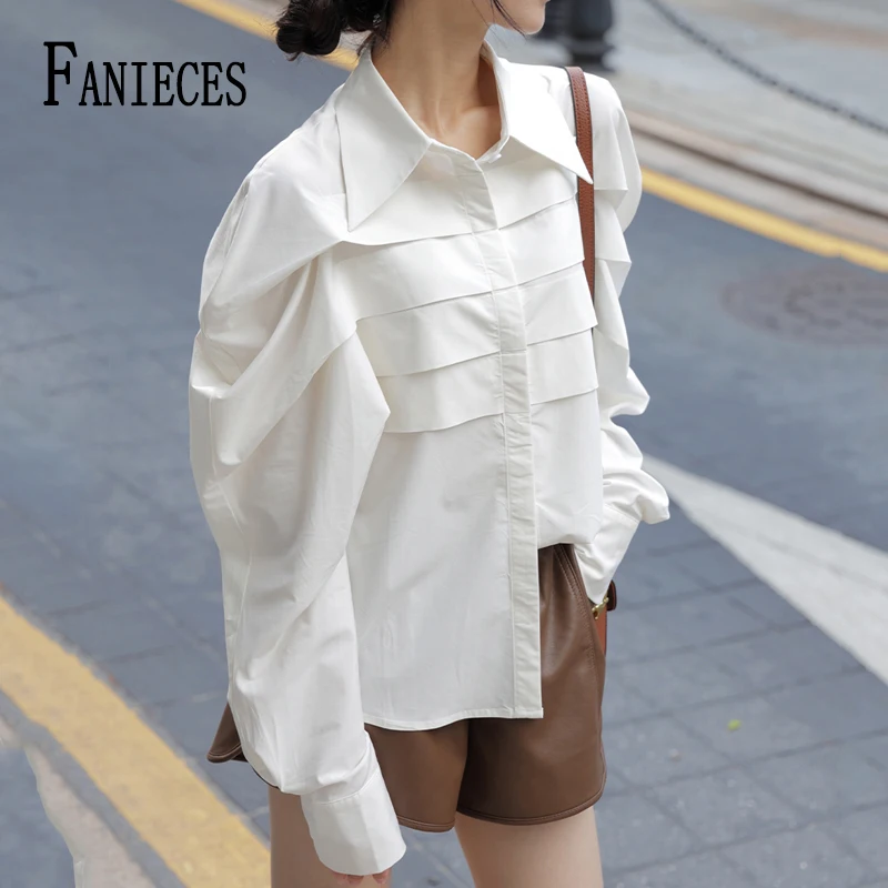 Блузка FANIECES женская с длинным рукавом, элегантная белая шикарная рубашка с отложным воротником, в французском стиле, весна 2022
Блузка FANIECES женская с длинным рукавом, элегантная белая шикарная рубашка с отложным воротником, в французском стиле, весна 2022