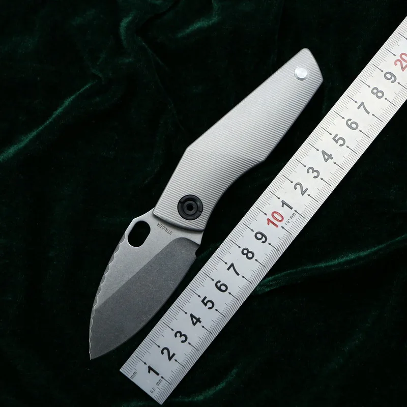 Складной нож SJ75 клинок с титановой рукояткой из стали D2 CF G10 для ежедневного