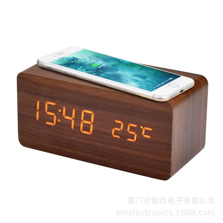 Wood Grain Wireless Charger Fast Charging Dock with Clock for iPhone 12 11 8 Plus XR Samsung S20 Huawei Xiaomi 5W Phone Charger
Wood Grain Wireless Charger Fast Charging Dock with Clock for iPhone 12 11 8 Plus XR Samsung S20 Huawei Xiaomi 5W Phone Charger