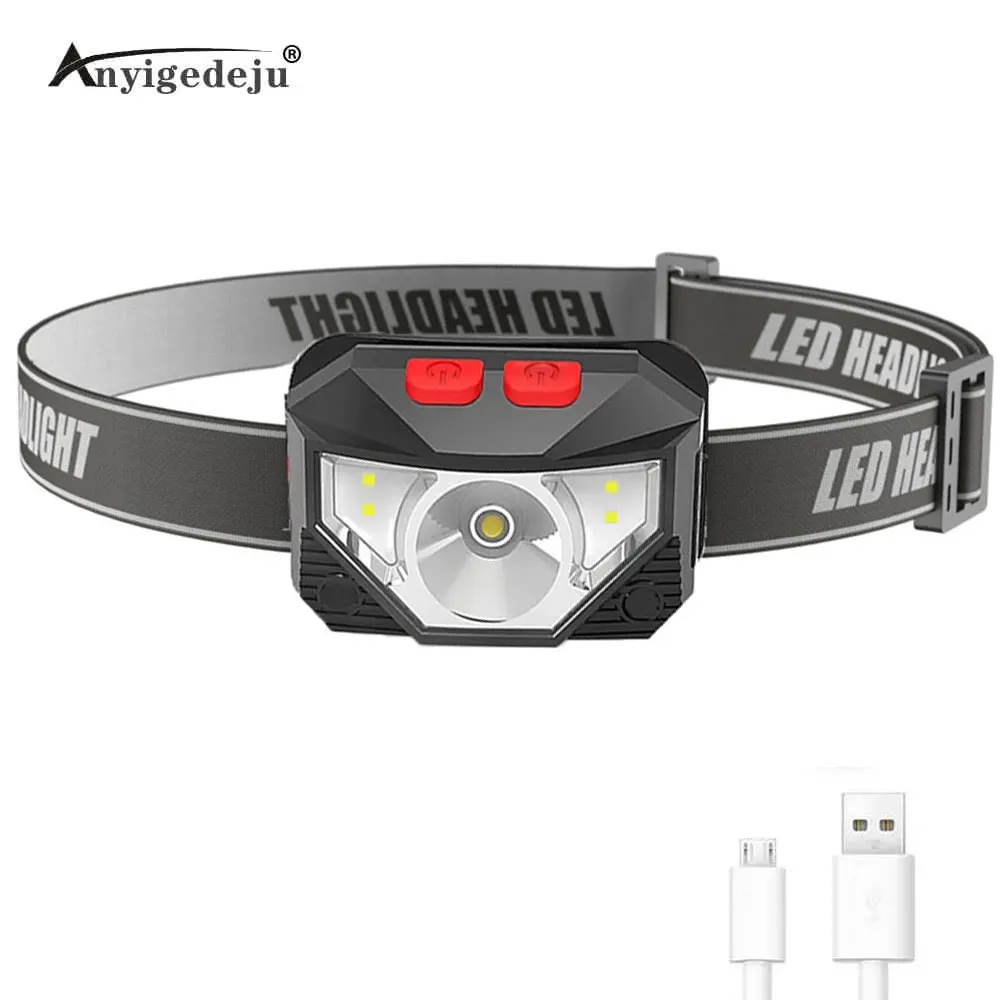 XPE+COB LED Headlamp Dual switch More Modes Ultra Bright Hard Head Lamp Powerful Headlight USB charging Travel hiker Flashlight
XPE+COB LED Headlamp Dual switch More Modes Ultra Bright Hard Head Lamp Powerful Headlight USB charging Travel hiker Flashlight