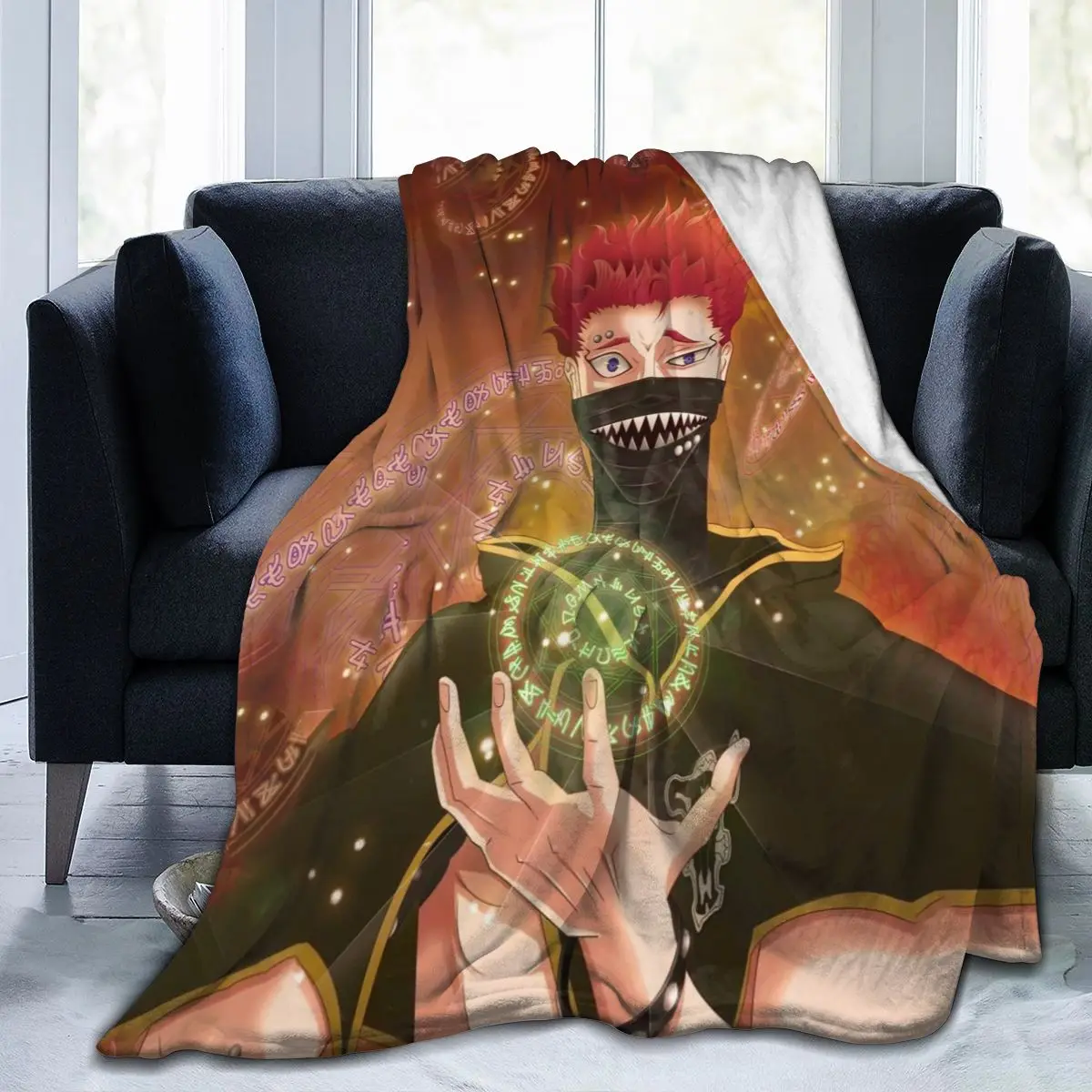 Animation blaclover, 3D blanket, personalized printing, soft coral velvet blanket, washed flannel blanket 
Animation blaclover, 3D blanket, personalized printing, soft coral velvet blanket, washed flannel blanket