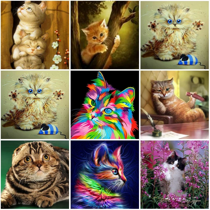DIY Diamond Painting Cat Full Drill Square Round Cross Stitch Diamond Embroidery Animals Picture Of Rhinestones Handcraft Gift
DIY Diamond Painting Cat Full Drill Square Round Cross Stitch Diamond Embroidery Animals Picture Of Rhinestones Handcraft Gift