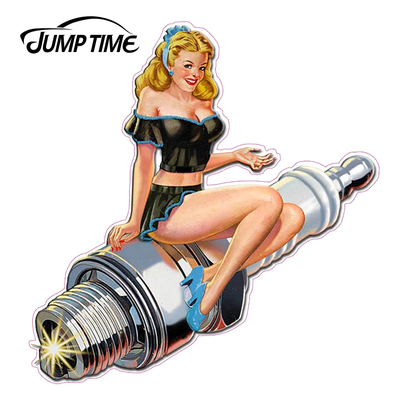 Привлекательные графические Ретро свечи зажигания JumpTime 13 см x 12 3 виниловые